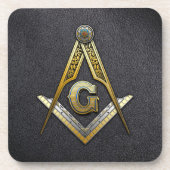 Masonic Square and Compass Drankjes Onderzetter (Voorkant)