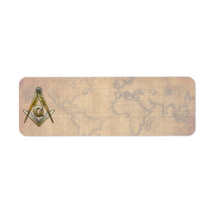 Masonic Square and Compass Etiket