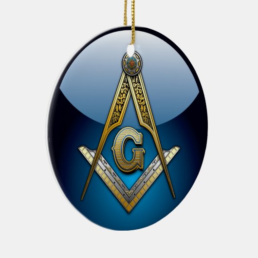 Masonic Square and Compass Keramisch Ornament (Rechts)