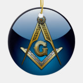 Masonic Square and Compass Keramisch Ornament (Voorkant)