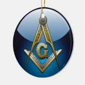 Masonic Square and Compass Keramisch Ornament (Links)