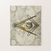 Masonic Square and Compass Legpuzzel (Verticaal)