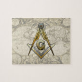 Masonic Square and Compass Legpuzzel (Horizontaal)