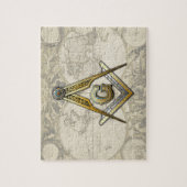 Masonic Square and Compass Legpuzzel (Verticaal)