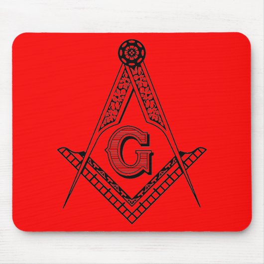 Masonic Square and Compass Muismat (Voorkant)