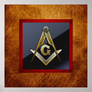 Masonic Square and Compass Poster