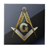 Masonic Square and Compass Tegeltje (Voorkant)