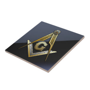 Masonic Square and Compass Tegeltje