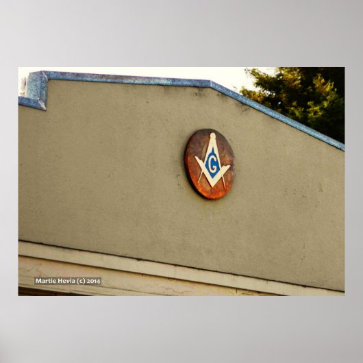 Masonic Square & Compass Poster (Voorkant)