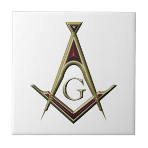 Masonic Square & Compass Tegeltje