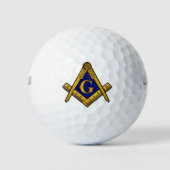 Masonic Square en Compass Golfballen (Voorkant)