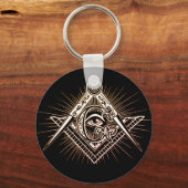 Masonic Square en Compass Sleutelhanger (Voorkant)