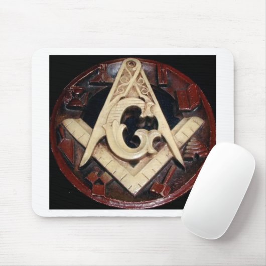 Masonic Square en Compass-werktuigen Muismat (Met muis)