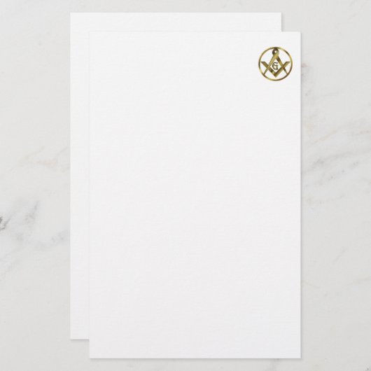 Masonic Stationery Briefpapier (Voorkant / Achterkant)