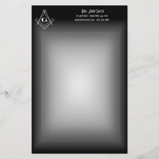 Masonic Stationery Briefpapier (Voorkant)