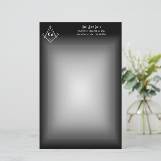 Masonic Stationery Briefpapier (Staand voorkant)