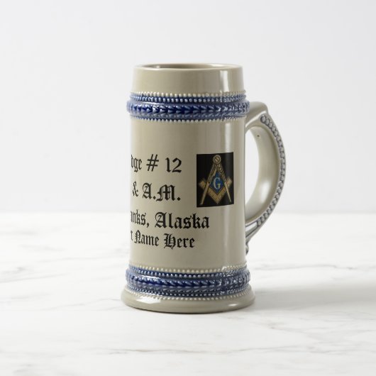 Masonic Stein Bierpul (Voorkant rechts)