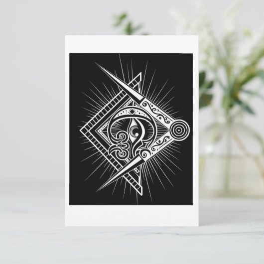 Masonic stijl Briefkaart (Staand voorkant)
