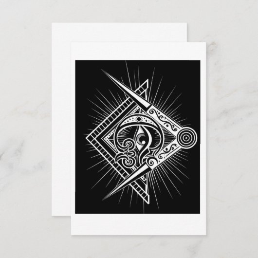 Masonic stijl Briefkaart (Voorkant / Achterkant)