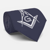 Masonic Stropdas - Blue Grey Freemason Necktie Mod (Opgerold)