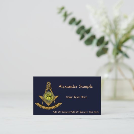 Masonic Sun Visitekaartje (Staand voorkant)