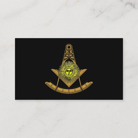 Masonic Sun Visitekaartje (Achterkant)