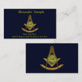 Masonic Sun Visitekaartje (Voorkant / Achterkant)