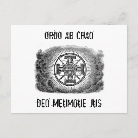 Masonic symbolen ORDO AB CHAO Briefkaart (Voorkant)