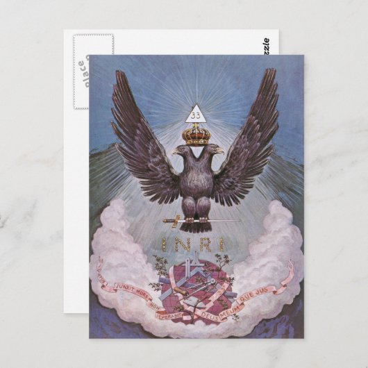 Masonic Symbolism Briefkaart (Voorkant / Achterkant)