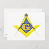 Masonic-symbool Briefkaart (Voorkant / Achterkant)
