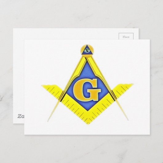 Masonic-symbool Briefkaart (Voorkant / Achterkant)