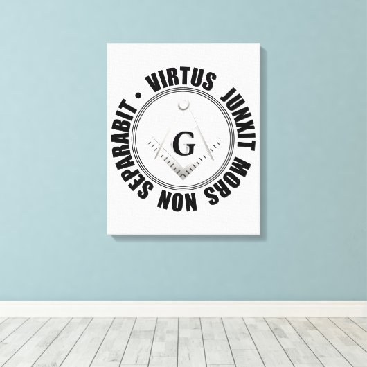 Masonic-symbool Canvas Afdruk (Insitu (Houten vloer))