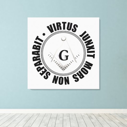 Masonic-symbool Canvas Afdruk (Insitu (Houten vloer))