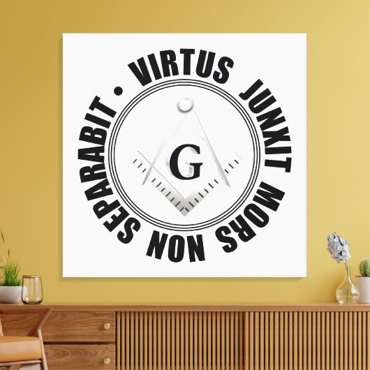 Masonic-symbool Canvas Afdruk (Insitu (Woonkamer))
