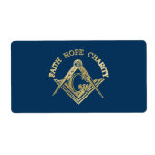 Masonic-symbool Etiket (Voorkant)