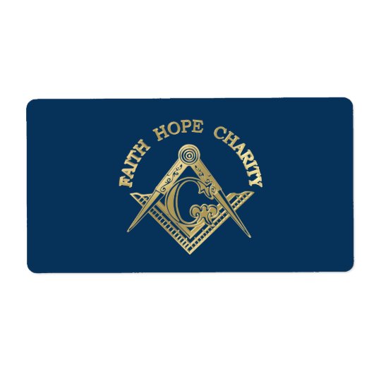 Masonic-symbool Etiket (Voorkant)