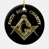 Masonic-symbool Keramisch Ornament (Achterkant)