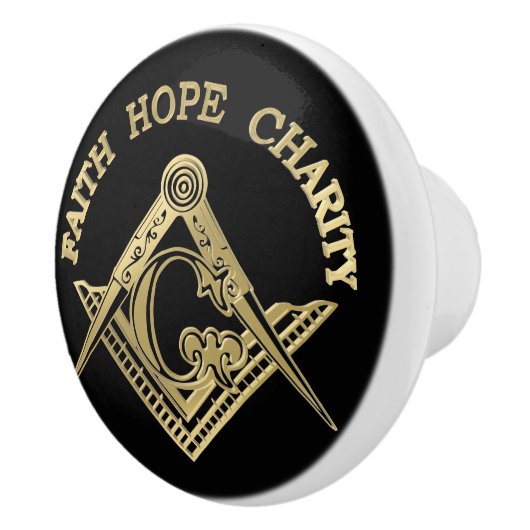 Masonic-symbool Keramische Knop (Rechts)