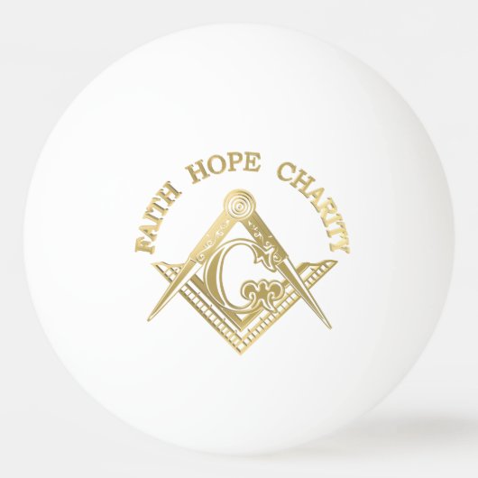 Masonic-symbool Pingpongbal (Achterkant)