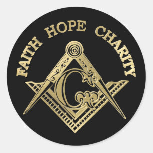 Masonic-symbool Ronde Sticker