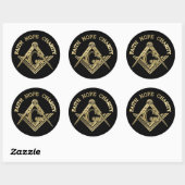 Masonic-symbool Ronde Sticker (Vel)