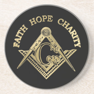 Masonic-symbool Zandsteen Onderzetter