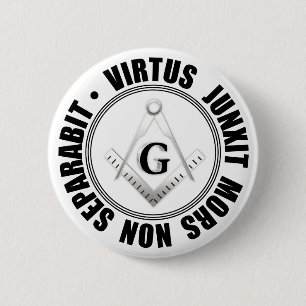 Masonic-symboolknop Ronde Button 5,7 Cm