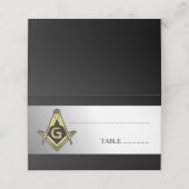 Masonic tafeldecoraties | Freemason Place Cards Plaatskaartje (Buitenkant ongevouwen)
