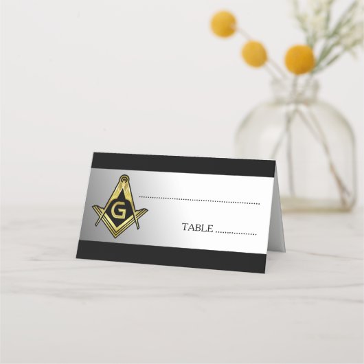 Masonic tafeldecoraties | Freemason Place Cards Plaatskaartje (Voorkant)