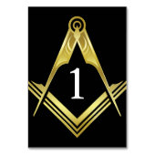 Masonic tafeldecoraties | Partijbenodigdheden Kaart (Achterkant)