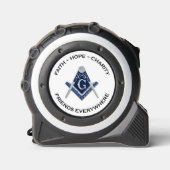 Masonic Tape Measure Blue Rolmaat (Voorkant)