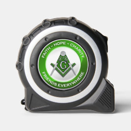 Masonic Tape Measure Green Rolmaat