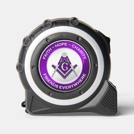 Masonic Tape Measure Purple Rolmaat (Voorkant)