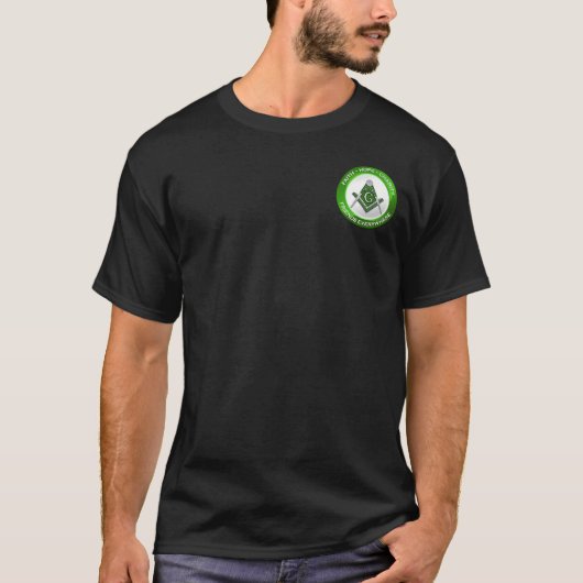 Masonic Tee Shirt Green (Voorkant)